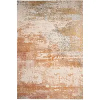 FRAAI Tapis moderne - Bush Jaune Ocre/Terracotta | 140x200 cm | Rectangulaire | Pile courte