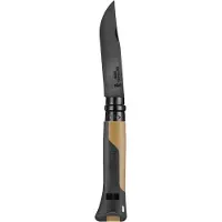Opinel No. 08 Horizon 3303, Made For The Elements, Black PVD Stainless Steel, Mustard / Black Polyamide, couteau de poche