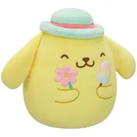 Jazwares Peluche Squishmallows Hello Kitty et ses amis, Pompompurin, 20 cm