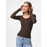 Pieces T-shirt 'PCKitte' chocolat