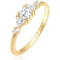 Elli PREMIUM Bague or / transparent
