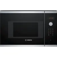 Bosch Four à micro-ondes encastrable Serie 4 BFL523MS0 20 L 800 W Acier inoxydable noir