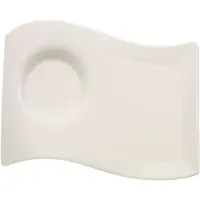 Villeroy & Boch 6x Plateau de fête grand NewWave Caffè, Soucoupe, Blanc