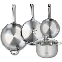 Elo Ensemble de 3 Poêles de cuisson 24, 28 et 32 cm et 1 faitout 24 cm Profi Brillant