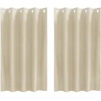 vidaXL Rideaux occultants 2 pcs Crème 140 x 140 cm Velours