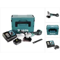 Makita DGA 513 RF1J Meuleuse d'angle sans fil 18V 125mm Brushless + 1x batterie 3,0Ah + chargeur + Makpac