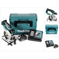 Makita DSS 501 RT1J Scie circulaire sans fil 136 mm 18V Li-ion + 1x Batterie 5,0 Ah + Chargeur + Coffret de transport Makpac