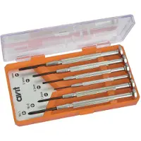 Avit Set de 6 tournevis de précision, 4 plat + 2 PH C.K. AV05010