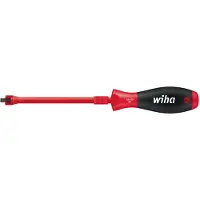 Wiha 32871 Tournevis SoftFinish Fente avec manchon de serrage - 6,0 mm x 175 mm