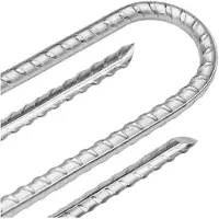 vidaXL Piquets de tente 12 pcs en forme de U 30cm Ø7mm acier galvanisé