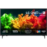 LG 43QNED8EB3F, écran de 109,2 cm (43 pouces), résolution 3840 x 2160 pixels, technologie QNED evo, télévision intelligente, Wi-Fi, couleur noire
