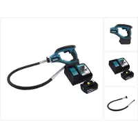 Makita DVR 450 RG1 Compacteur de béton sans fil 18 V 1,2 m + 1x Batterie 6,0 Ah + Chargeur