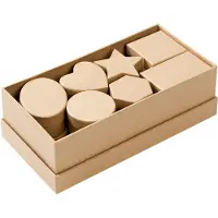 Folia Paper Jeu de boîtes en carton 15 pièces nature