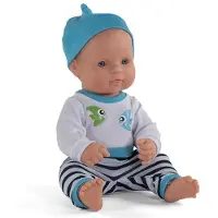 Miniland Poupée bébé garçon, parfum vanillé, imperméable, 32 cm