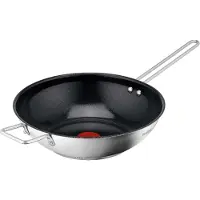 Tefal Nordica Ceramic Wokpan Ø28 CM - Keramisch - PFAS-vrij - Inductie (H8711955), Poêle + casserole, Noir, Argent