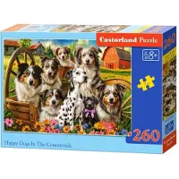 Castorland Puzzle Chiens heureux à la campagne 260 pièces