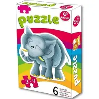 Sonstige Verlage KUKURYKU Puzzle bébé animaux du zoo 6v1 (2-4 pièces)