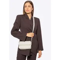WITTCHEN Sac à bandoulière pour femme en avec logo estampé, petit format, couleur crème