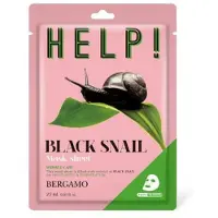 Bergamo Help Sheet Face Mask Withack Snail 25Ml