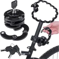 Fit4Med | Antivol vélo U-lock - noir - 60 Cm - acier dur 5,5 Mm - 3 clés