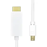ProXtend - Câble adaptateur - Mini DisplayPort mâle pour HDMI mâle - 3 m - triple blindage - blanc - support 4K30Hz (3840 x 2160)