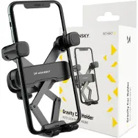 Wozinsky gravity phone holder for car grill black (WCHBK7), Support pour smartphone, Noir