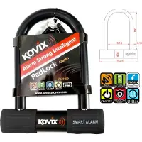 Kovix Ktl14-150 U With Alarm 14 Mm Antivol à arceau Noir Noir One Size