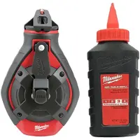 Milwaukee Cordeau traceur - - 4932498391 - 30 m - ligne 1,5 mm - recharge poudre rouge