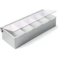Hendi Récipient de barman pour additifs de boissons, 5 compartiments, acier - Hendi 552100