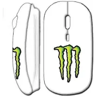 MANIACASE Souris Sans Fil - M Energy Monster - Blanc - Clé USB WiFi incluse - Compatible Mac et PC