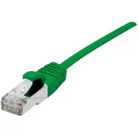 Dexlan - Cordon de raccordement - RJ-45 (M) pour RJ-45 (M) - 2 m - 4.8 mm - SFTP - CAT 6a - sans halogène, sans crochet - vert