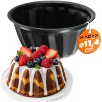 Kadax Moule à kouglof, moule à gâteau en spirale en tôle avec revêtement anti-adhésif