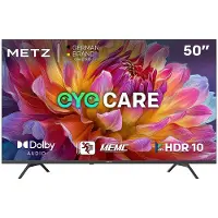 Metz 50MUF7000Z TV 50 pouces (127 cm) Google TV avec protection des yeux, 4K UHD, Dolby Vision &amp; Atmos, HDR10, fonction localisation de la télécommande, triple tuner, CI+ (classe énergétique F)