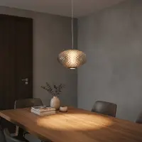 Lyora Suspension Aora verre brun ovale