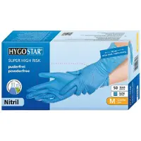 Hygostar Gant nitrile Super High Risk non poudré S 30cm bleu UE=50 pièces (S)