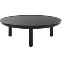 Kartell K-Top Table Ø 105 cm x H 35 cm | Black Marquina|Black