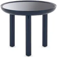Kartell K-Top Table Ø 60 cm x H 50 cm | Smoked Mirror|Blue