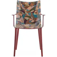 Kartell H.H.H. Chaise Impression Graphique Burgundy|Lacquer