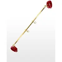 Taboom Bondage in Luxury with Ankle Cuffs bar avec menottes red 35,9 cm