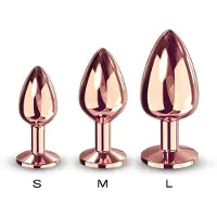 Dorcel Plug Diamond S - plug anal en aluminium - petit (or rose)