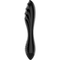 Satisfyer Dazzling Crystal 1 - godemichet double en verre - noir