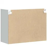 vidaXL Armoire de cuisine suspendue avec porte vitrée Kalmar gris béton Matériau dérivé du bois