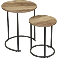 DOCHTMANN Table pliante Joya 2pcs, empilable, ronde 40x49cm