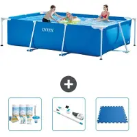 Intex Piscine rectangulaire hors sol - 300x200x75 cm - Composée de 4 parties - Modèle S30217
