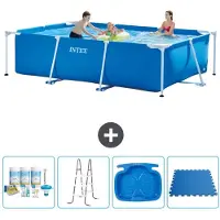 Intex Piscine rectangulaire hors sol - 300x200x75 cm - Composée de 5 parties - Modèle S30186