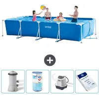 Intex Piscine rectangulaire hors sol - 450x220x84 cm - Composée de 5 parties - Modèle S30273
