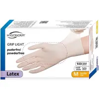 Hygonorm Gant en latex "GRIP LIGHT", L, blanc, non poudré (L)