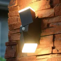 LumenXL Applique réglable 2 lumières avec capteur Michael Sensor - noir