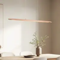 LumenXL Suspension en bois Liora à intensité variable - allongée avec LED intégrée