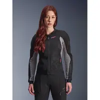 Alpinestars Veste de protection Stella Troop-Air Pro pour femmes, noire/grise/rose, taille XL